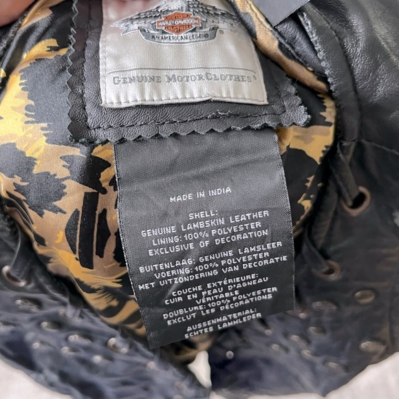 Harley Davidson LuxeVintage Leather Vest Women’s Size Small Bikercore Y2K Grunge - Picture 6 of 6